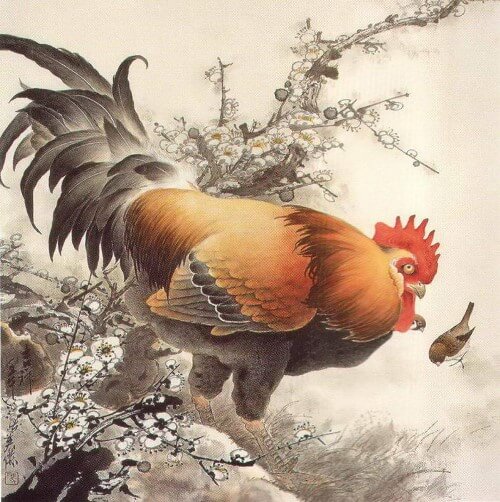 Rooster in Traditional Chinese painting