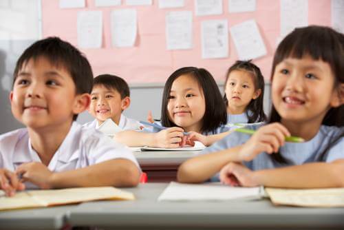 Chinese Children in the class
