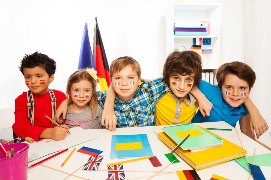 Five children sitting together