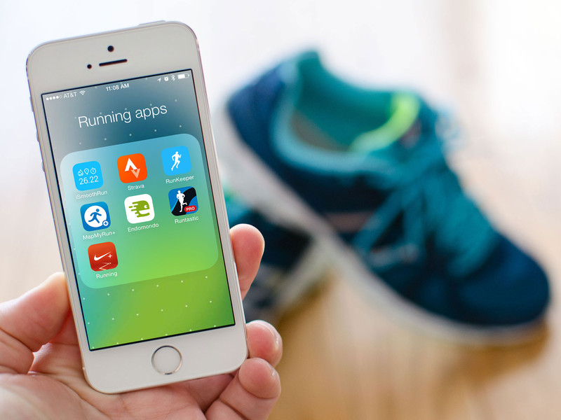Running app and running shoes